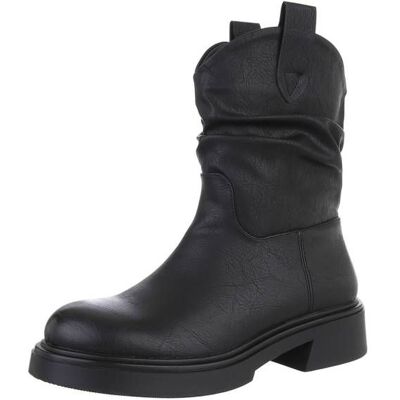 Ital-Design Plateaustiefeletten für Damen in Schwarz Ital-Design Plateaustiefeletten für Damen in Schwarz