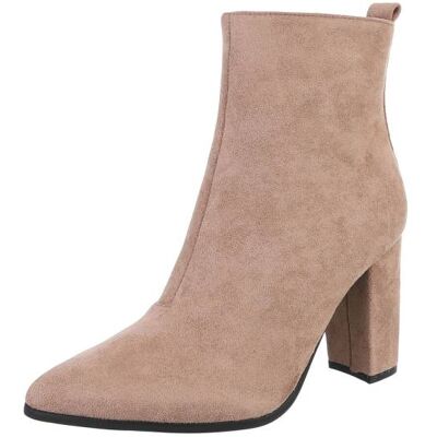 Ital-Design High-Heel Stiefeletten für Damen in Hellbraun Ital-Design High-Heel Stiefeletten für Damen in Hellbraun