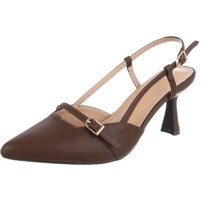 Ital-Design Schnür- & Riemchenpumps für Damen in Braun Ital-Design Schnür- & Riemchenpumps für Damen in Braun