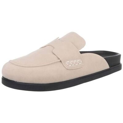 Ital-Design Pantoletten für Damen in Beige Ital-Design Pantoletten für Damen in Beige
