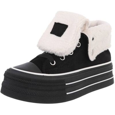 Ital-Design Sneakers High für Damen in Schwarz Ital-Design Sneakers High für Damen in Schwarz