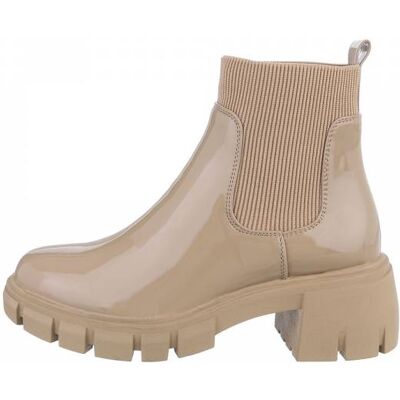 Ital-Design Plateaustiefeletten für Damen in Hellbraun Ital-Design Plateaustiefeletten für Damen in Hellbraun