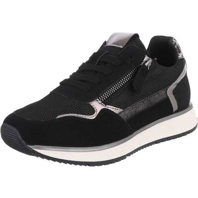 Ital-Design Sneakers Low für Damen in Schwarz und Bronze Ital-Design Sneakers Low für Damen in Schwarz und Bronze