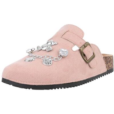 Ital-Design Pantoletten für Damen in Altrosa Ital-Design Pantoletten für Damen in Altrosa