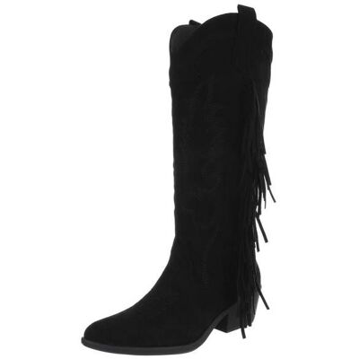 Ital-Design Western- & Bikerstiefel für Damen in Schwarz Ital-Design Western- & Bikerstiefel für Damen in Schwarz