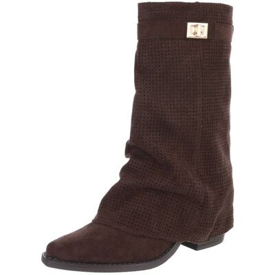 Ital-Design Western- & Bikerstiefel für Damen in Dunkelbraun Ital-Design Western- & Bikerstiefel für Damen in Dunkelbraun