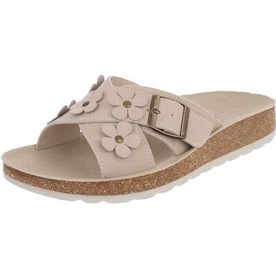 Ital-Design Pantoletten für Damen in Beige Ital-Design Pantoletten für Damen in Beige
