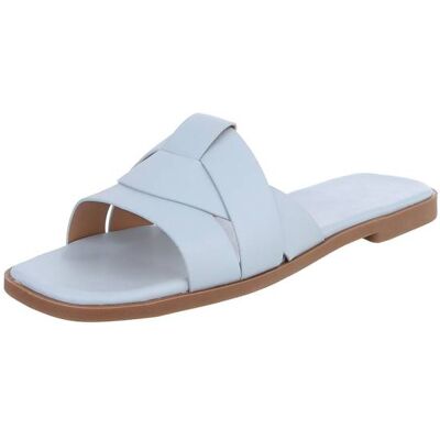 Ital-Design Pantoletten für Damen in Hellblau Ital-Design Pantoletten für Damen in Hellblau