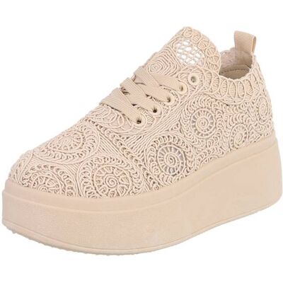 Ital-Design Sneakers Low für Damen in Beige Ital-Design Sneakers Low für Damen in Beige