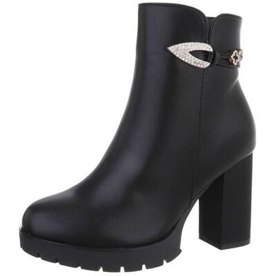 Ital-Design High-Heel Stiefeletten für Damen in Schwarz Ital-Design High-Heel Stiefeletten für Damen in Schwarz