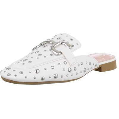 Ital-Design Pantoletten für Damen in Weiß Ital-Design Pantoletten für Damen in Weiß