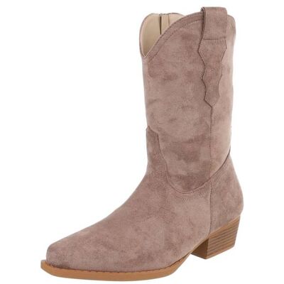 Ital-Design Western- & Bikerboots für Damen in Hellbraun Ital-Design Western- & Bikerboots für Damen in Hellbraun