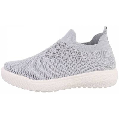 Ital-Design Sneakers Low für Damen in Grau und Weiß Ital-Design Sneakers Low für Damen in Grau und Weiß