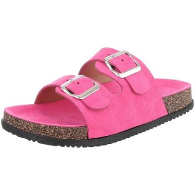 Ital-Design Pantoletten für Damen in Pink Ital-Design Pantoletten für Damen in Pink