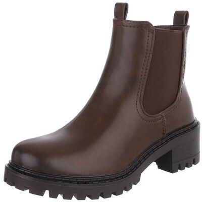 Ital-Design Plateaustiefeletten für Damen in Braun Ital-Design Plateaustiefeletten für Damen in Braun