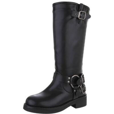 Ital-Design Western- & Bikerstiefel für Damen in Schwarz Ital-Design Western- & Bikerstiefel für Damen in Schwarz