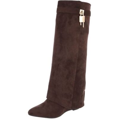 Ital-Design Keilstiefel für Damen in Braun Ital-Design Keilstiefel für Damen in Braun