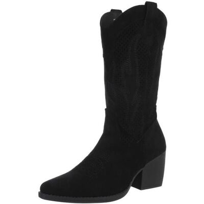 Ital-Design Western- & Bikerstiefel für Damen in Schwarz Ital-Design Western- & Bikerstiefel für Damen in Schwarz