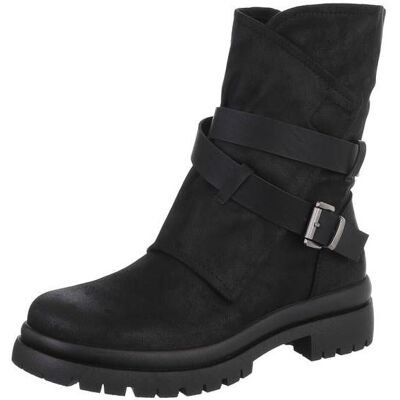 Ital-Design Western- & Bikerboots für Damen in Schwarz Ital-Design Western- & Bikerboots für Damen in Schwarz