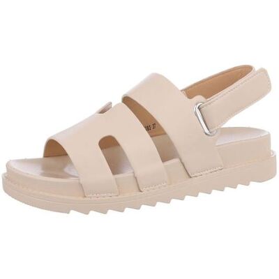 Ital-Design Riemchensandalen für Damen in Beige Ital-Design Riemchensandalen für Damen in Beige