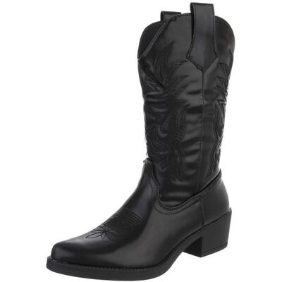 Ital-Design Western- & Bikerstiefel für Damen in Schwarz Ital-Design Western- & Bikerstiefel für Damen in Schwarz