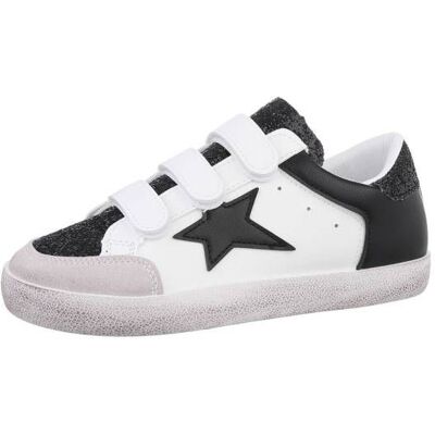 Ital-Design Sneakers Low für Damen in Schwarz und Weiß Ital-Design Sneakers Low für Damen in Schwarz und Weiß
