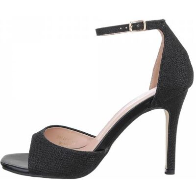 Ital-Design High-Heel Sandaletten für Damen in Schwarz Ital-Design High-Heel Sandaletten für Damen in Schwarz