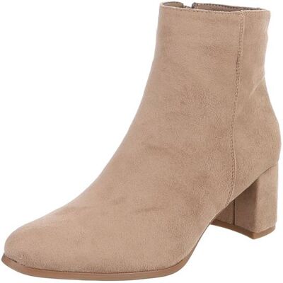 Ital-Design Klassische Stiefeletten für Damen in Hellbraun Ital-Design Klassische Stiefeletten für Damen in Hellbraun