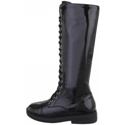 Ital-Design Schnürstiefel für Damen in Schwarz Ital-Design Schnürstiefel für Damen in Schwarz