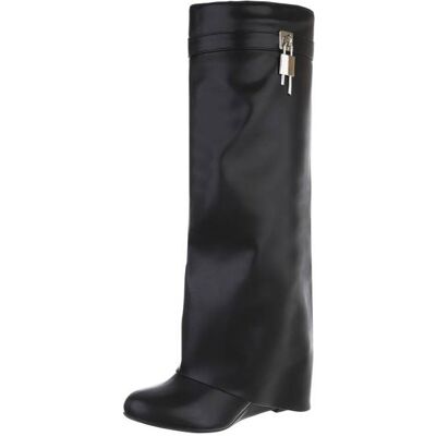 Ital-Design Keilstiefel für Damen in Schwarz Ital-Design Keilstiefel für Damen in Schwarz