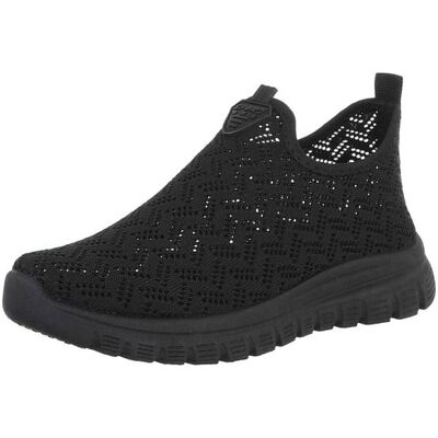 Ital-Design Mokassins für Damen in Schwarz Ital-Design Mokassins für Damen in Schwarz