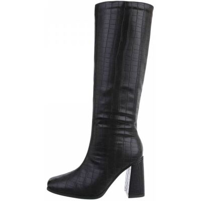 Ital-Design High-Heel Stiefel für Damen in Schwarz Ital-Design High-Heel Stiefel für Damen in Schwarz
