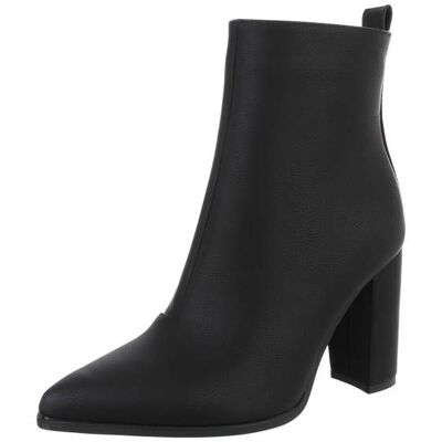 Ital-Design High-Heel Stiefeletten für Damen in Schwarz und Grau Ital-Design High-Heel Stiefeletten für Damen in Schwarz und Grau
