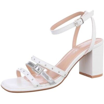 Ital-Design High-Heel Sandaletten für Damen in Weiß Ital-Design High-Heel Sandaletten für Damen in Weiß