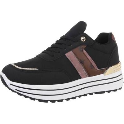 Ital-Design Sneakers Low für Damen in Schwarz Ital-Design Sneakers Low für Damen in Schwarz