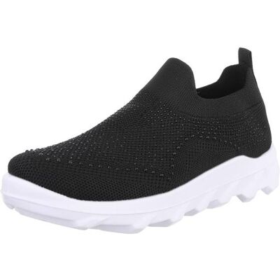 Ital-Design Mokassins für Damen in Schwarz und Weiß Ital-Design Mokassins für Damen in Schwarz und Weiß