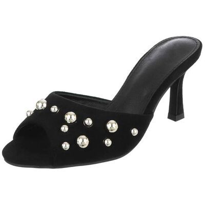 Ital-Design Pantoletten für Damen in Schwarz Ital-Design Pantoletten für Damen in Schwarz