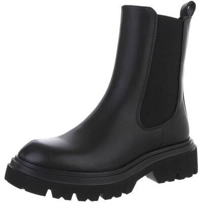 Ital-Design Plateaustiefeletten für Damen in Schwarz Ital-Design Plateaustiefeletten für Damen in Schwarz