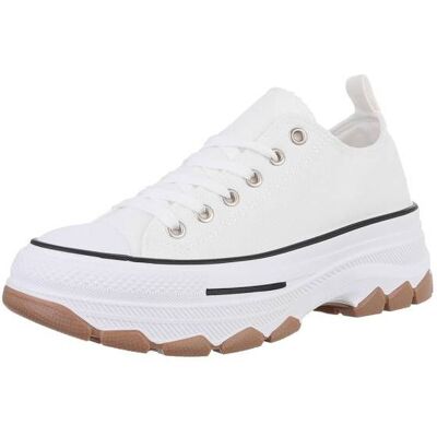 Ital-Design Sneakers Low für Damen in Weiß Ital-Design Sneakers Low für Damen in Weiß