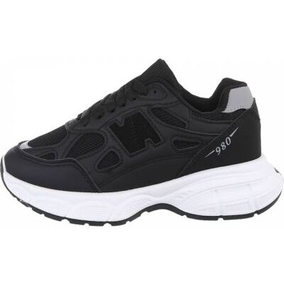 Ital-Design Sneakers Low für Damen in Schwarz und Weiß Ital-Design Sneakers Low für Damen in Schwarz und Weiß