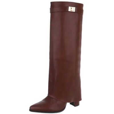 Ital-Design High-Heel Stiefel für Damen in Weinrot Ital-Design High-Heel Stiefel für Damen in Weinrot
