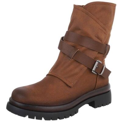 Ital-Design Western- & Bikerboots für Damen in Camel Ital-Design Western- & Bikerboots für Damen in Camel