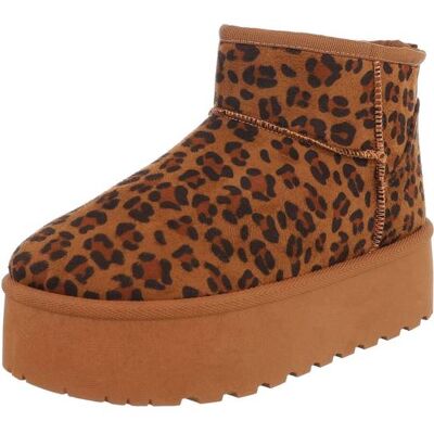 Ital-Design Snowboots für Damen in Camel und Braun Ital-Design Snowboots für Damen in Camel und Braun