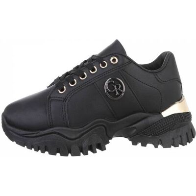 Ital-Design Sneakers Low für Damen in Schwarz Ital-Design Sneakers Low für Damen in Schwarz