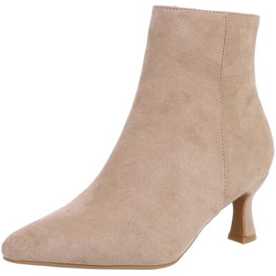 Ital-Design Klassische Stiefeletten für Damen in Hellbraun Ital-Design Klassische Stiefeletten für Damen in Hellbraun