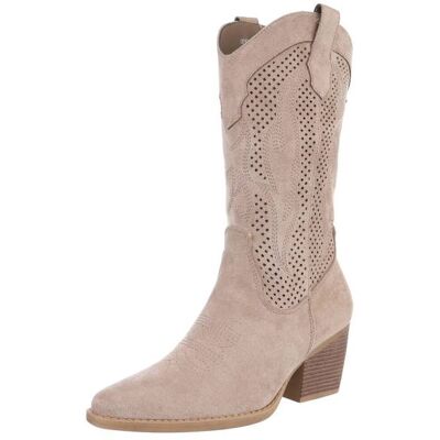 Ital-Design Western- & Bikerstiefel für Damen in Hellbraun Ital-Design Western- & Bikerstiefel für Damen in Hellbraun