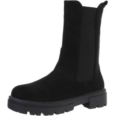 Ital-Design Plateaustiefeletten für Damen in Schwarz Ital-Design Plateaustiefeletten für Damen in Schwarz