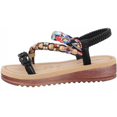 Ital-Design Riemchensandalen für Damen in Schwarz Ital-Design Riemchensandalen für Damen in Schwarz
