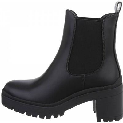 Ital-Design Plateaustiefeletten für Damen in Schwarz Ital-Design Plateaustiefeletten für Damen in Schwarz