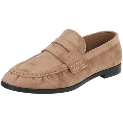 Ital-Design Slipper für Damen in Hellbraun Ital-Design Slipper für Damen in Hellbraun